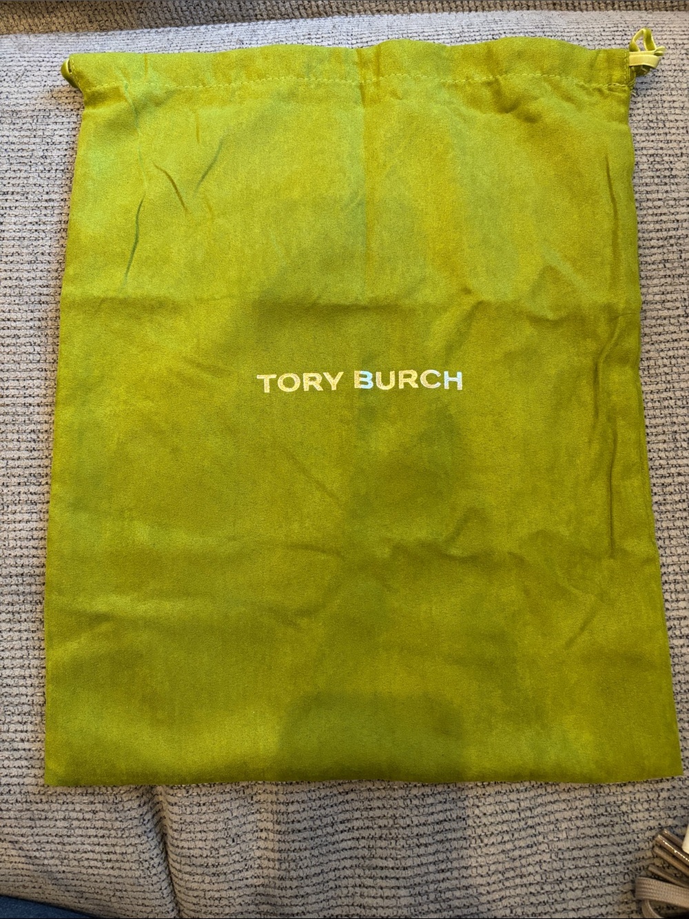 Tory Burch Lime Green Drawstring Dust Bag